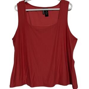 Kristin Nicole Women's Coral Soft‎ Square Neck Tank Top Size 2X